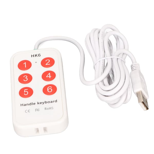 Programmerbart tastatur Lille USB 6 taster Programmering Tilpasning Håndholdt switch til hospitalsbilledscanning