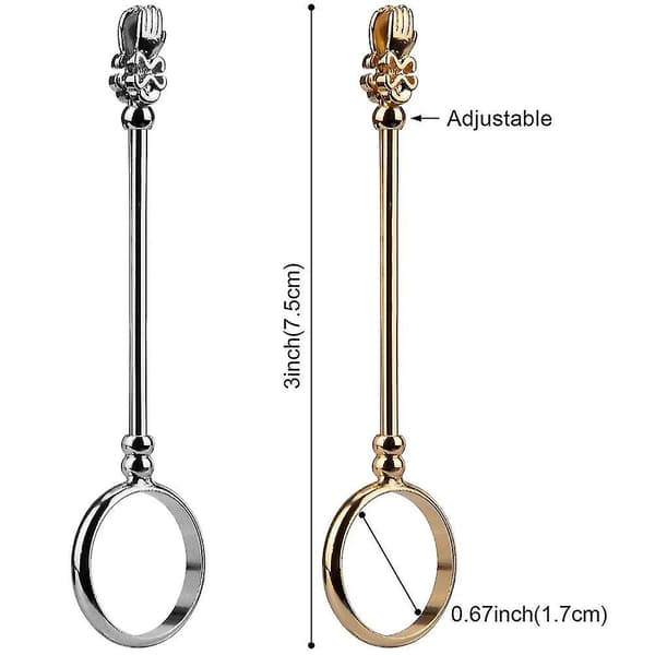 Aiex 2 st Cigaretthållarring Elegant Ring för Kvinnor Cigarettskydd för Fingret Rök Hållare Ring för Män och Kvinnor (Silver, Guld)