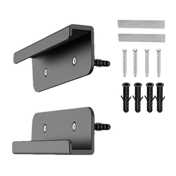 Tablet Wall Mount Fixed with Adhesive or Screws Self-Adhesive Tablet Holder for //E-Reader Black