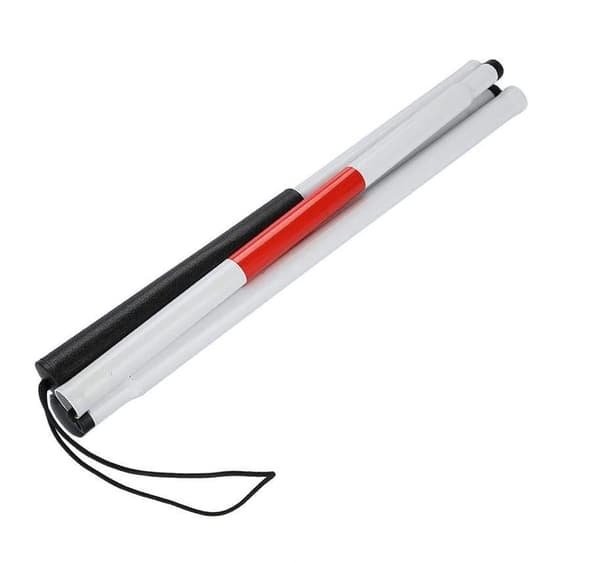 Vandrestav til synshandicappede, aluminium, skridsikker, reflekterende, synshandicappet (længde: 124)