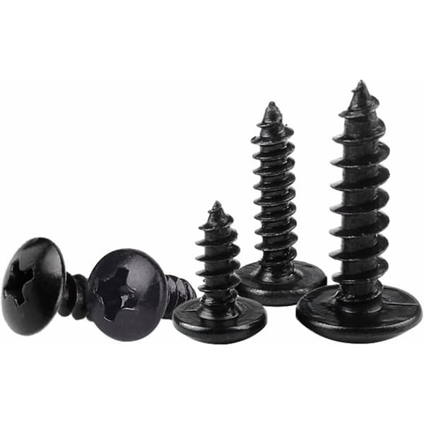 M3 x 6 mm 50 stk 304 rustfritt stål rundhode treskruer Phillips sopphode selvskruende skruer