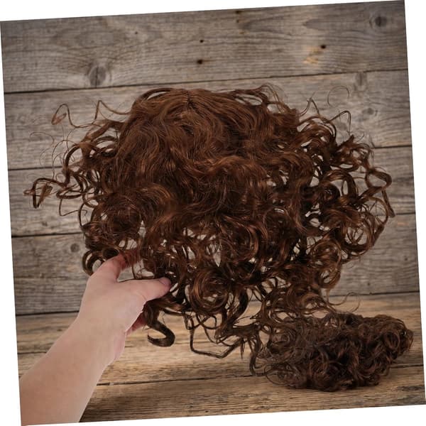 Biblical Wig and Beard Costume Set for Men, Realistic Brown
