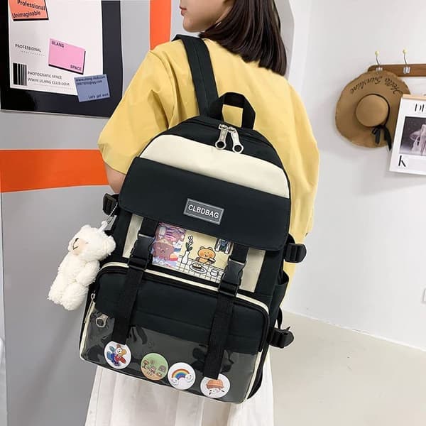 School Backpack (4-piece set) Daypack for Kids, Teenagers
