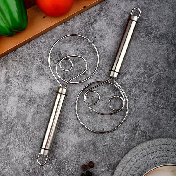 Stainless Steel Bread Dough Whisk Dutch Bread Dough Whisk Scoring Tool Cake Tool for Bread, Pastries or Pizza