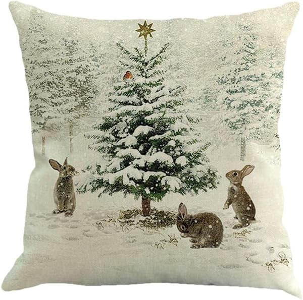 4 Jul Djurtryck Kuddfodral Vinter Heminredning Kuddfodral 18 x 18