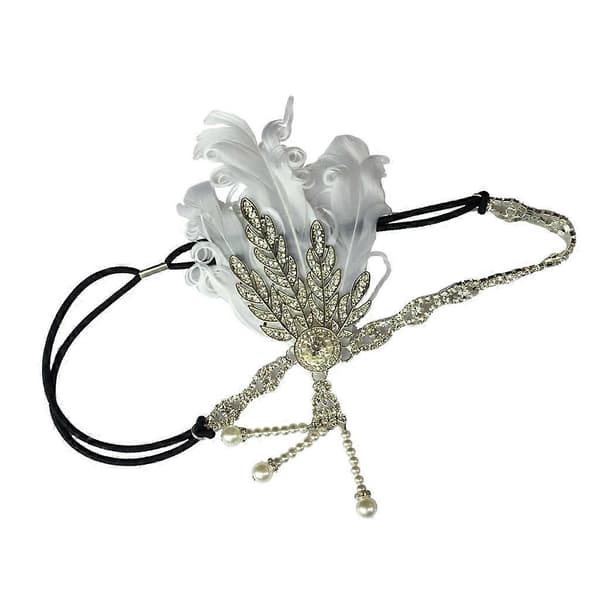 2-3-pack Women's Flapper Headband Feather Rhinestone 1920s Hair Accessory 3 Pcs