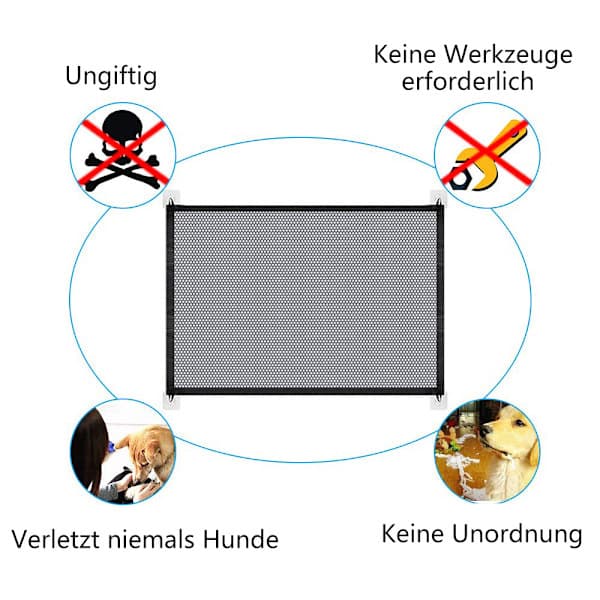 Hundehegn-sort-lille 110*72 (stærk selvklæbende krog)