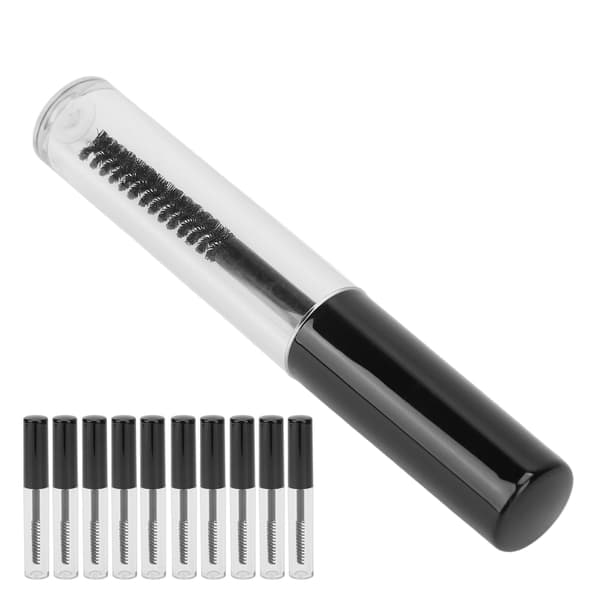 10 Pcs Empty Mascara Tube Refillable Eyelash Cream Container with Brush for Cosmetics 1.5ml
