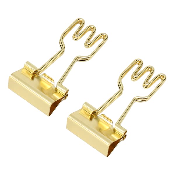100 stk gaffelformede permer Sterk klemkraft Rustfri Robust metall Gyldne permer til kontoret