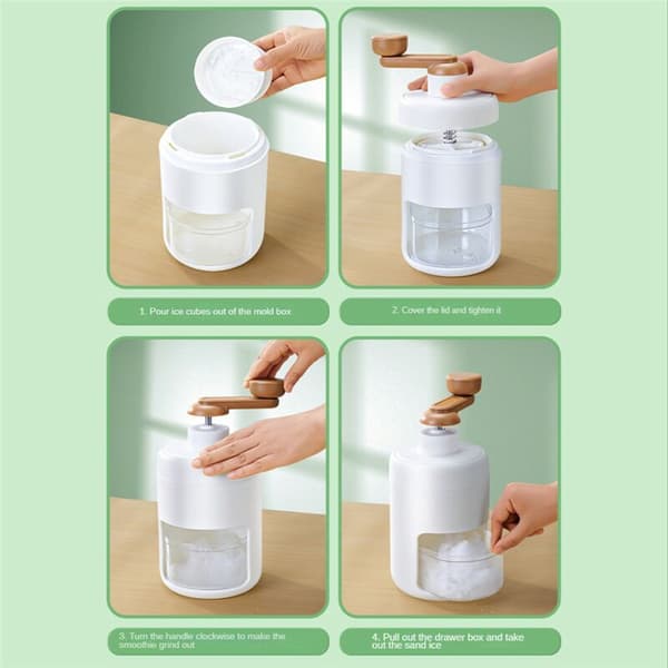 Manual Ice Maker Smoothies with 1 Ice Crusher Mold Ice Machine Machine for Kitchen Utensils Ice Blender