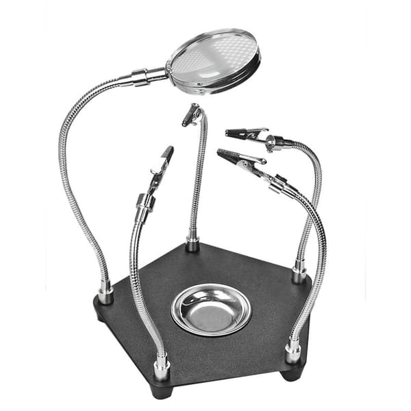 Table Welding Helping Hands with Clamp Magnifying Glass for PCB Repair Soldering Station Third Hand Tool