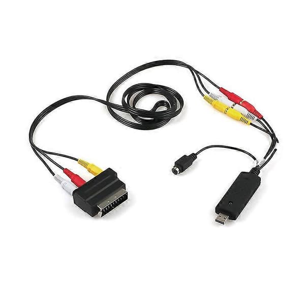 USB 2.0 Video Audio VHS til DVD HDD Konverterer Opptakskort Scart RCA Adapter