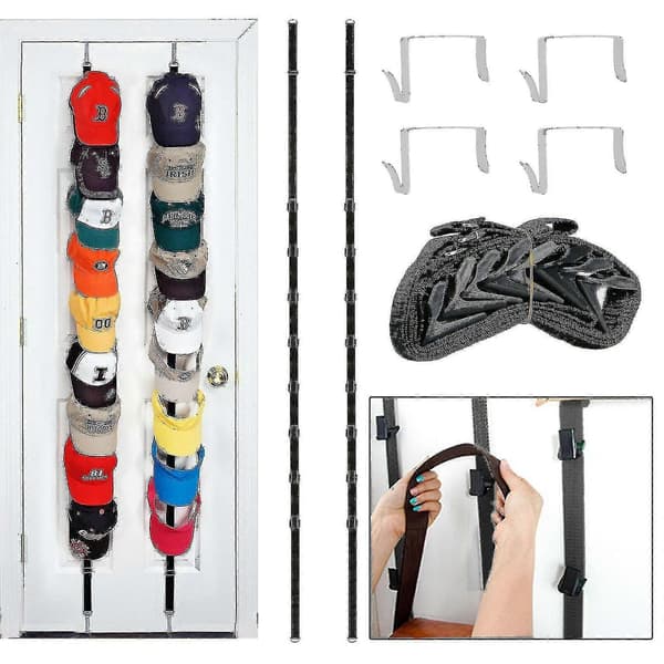 Baseball Cap Rack Hat Rack Home Organizer Storage Door Wardrobe Hanger - Wtake