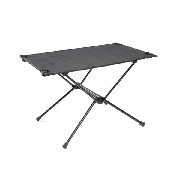 Bærbart Ultralet Opbevaringsbord i Aluminiumslegering til Turistpicnic, Rejser, Camping, Sort
