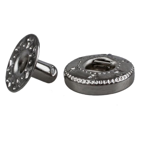 50 sæt metal trykknapper uden syning, 10 mm