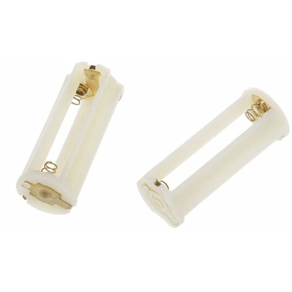 SODIAL(R) 5 stk runde 3x 1,5V AAA-batteriholder boks kapasitet hvit