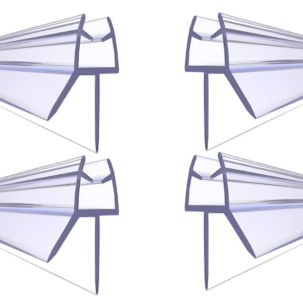 Reducerad 4-pack glasdörrstätning i PVC för duschdörr, enkel installation, badrum