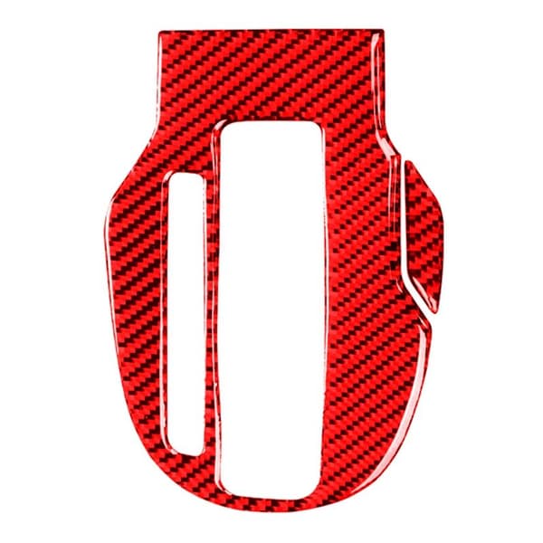Fiber Gear Shift Panel Cover Ram Trim Decal til FIT JAZZ 2014 2015 2016 2017 2018 2019 2020 (Rød)