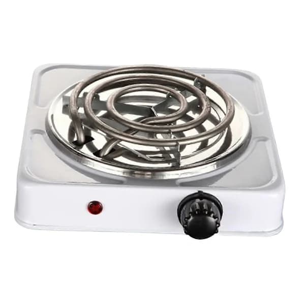 Portable Electric Hot Plate with Indicator Lights Practical Stove Single 1000W White Single 1000W White