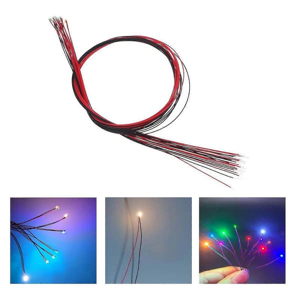 40 Pieces Model Train Wired LED Lamp Mini Architecture Model Train Scene Decor
