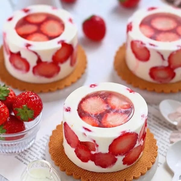 6 st silikonformar för pudding, påsk, ljus, mousse och tårta