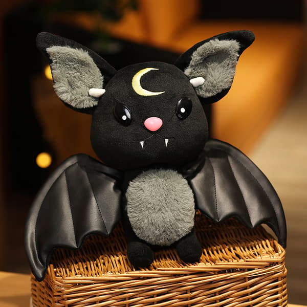 45CM Devil Bat Doll Plyschleksak Rolig Halloween-present Barnkompisdocka Svart