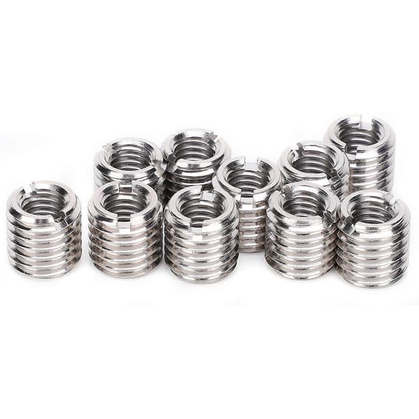 Repair Nut Insert Sleeve 10pcs Slotted Reducing Thread Bushing Screw Conversion