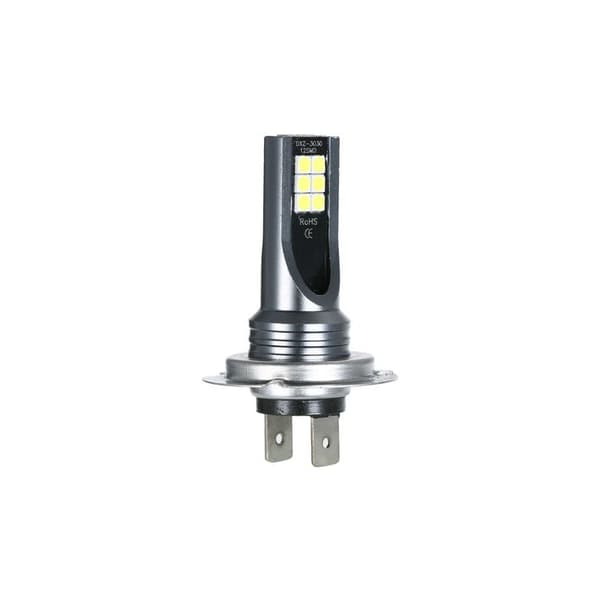 H7 Bil LED Tåkelyspære 200W Frontlykt 6000K Hvit HID Dekoder Svart 2stk