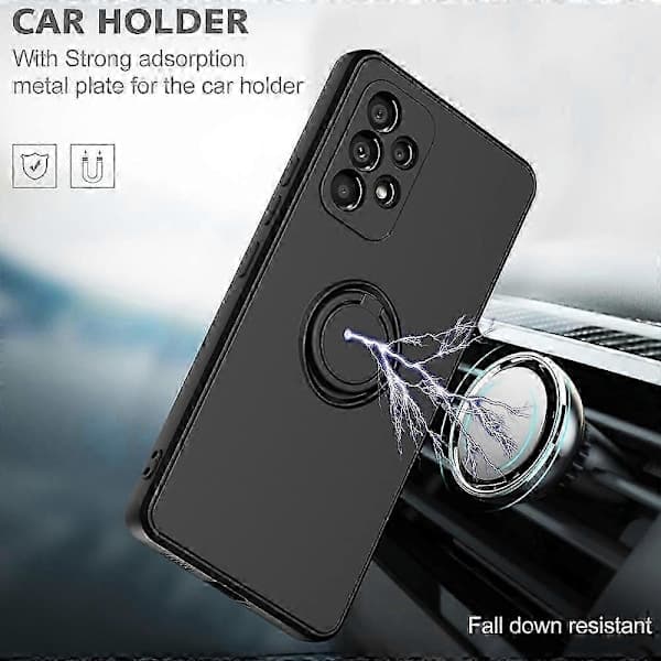 Ring Kickstand TPU Case for Samsung Galaxy A33 5G, Drop-proof Rubberized Protective Cover