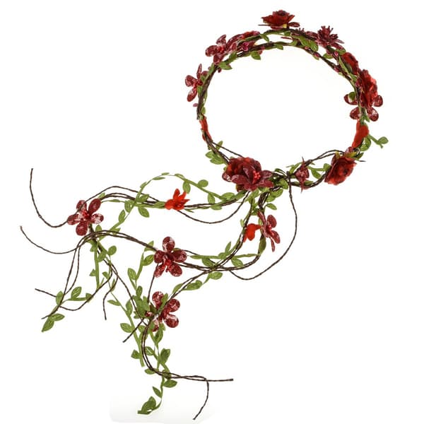Justerbart brudeblomsterkrans-hodebånd Blomsterkrone Hårkrans