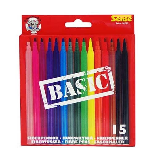 Sense Fiberpennor Basic 15-pack