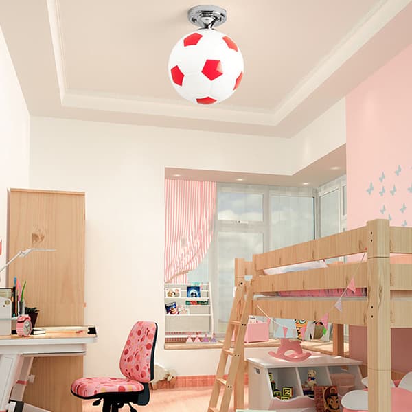 Fodbold LED Loftslamper Fodboldlampe med Sort