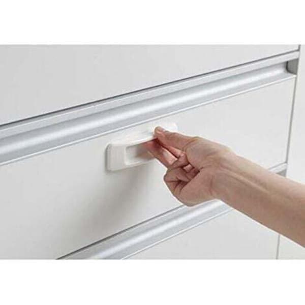 Self-adhesive Sliding Door Handle from Pieces - White, by DEBUNS