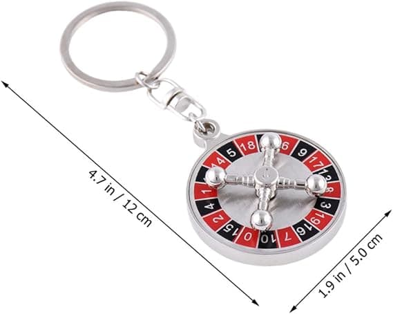 2 Pcs Metal Mini Russian Roulette Keychain Metal Wallets Key R DXGHC