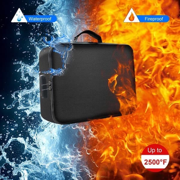 Document Organizer - Fireproof Drawer Storage with Lock (36x27x10 cm). For Important Papers, Passports, and Certificates