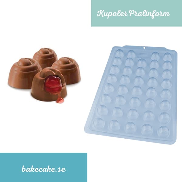 Pralinform Kuppel Sjokoladeform - BWB 3582 - SP 132 Transparent transparent