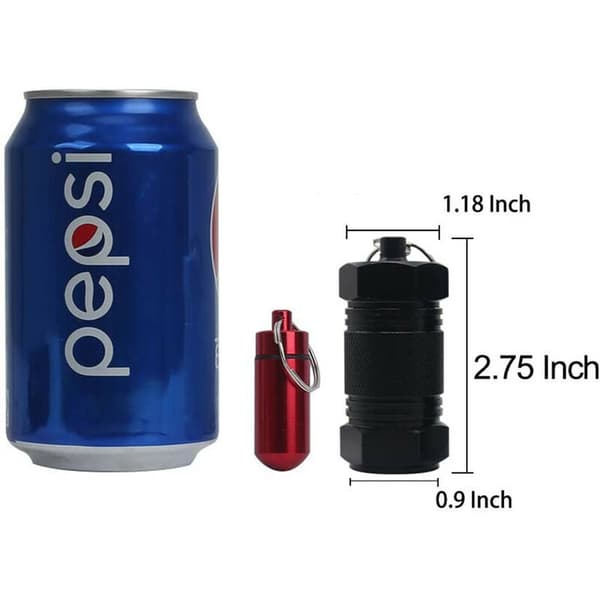 Aluminum Keychain with Large Capacity, Waterproof Pill Holder