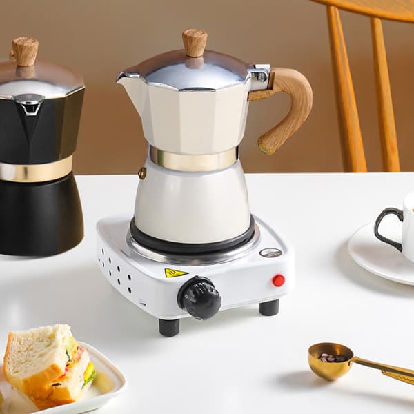 V-formad pip Moka Pot Högtrycksextrahering Kaffepott För Kök Grön Green