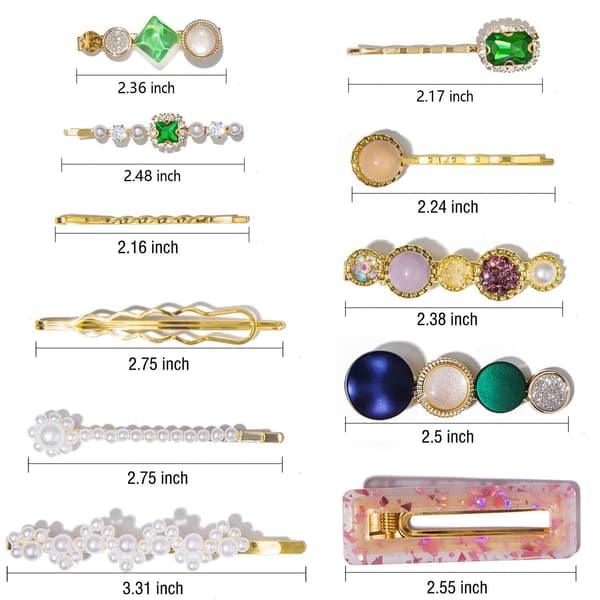 20 stk. perlehårklemmer, mode koreansk stil, akrylharpiks hår