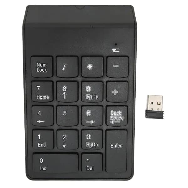 Numeric Keypad Mini Wireless 18 Keys 2.4GHz Stable Connection Ergonomic Design Laptop Numpad Numeric Keypad-YM
