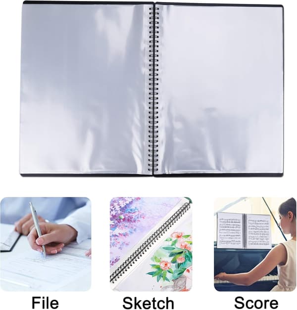 Musikmappe A4-format Papirmappeholder til Opbevaring af Noder-yux