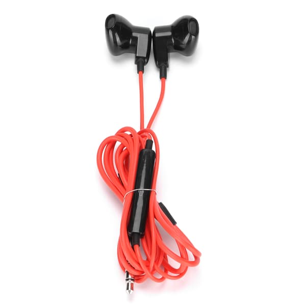 ME518 Wired Headphone 3.5mm Digital Earbuds with Volume Control for Android Phones Red