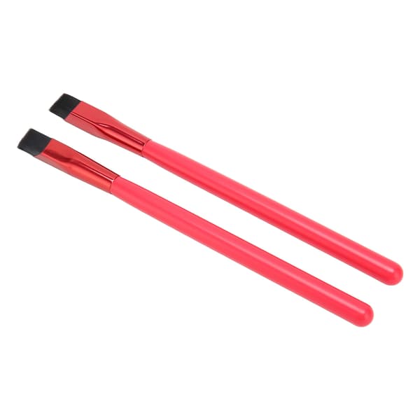 2st Eyebrow Makeup Brush Red Portable Multifunctional Angled Eyebrow Brush for Daily Use