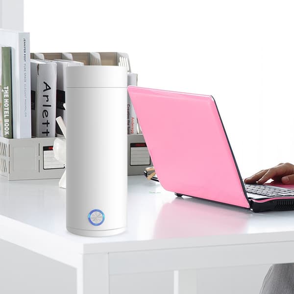 Travel Kettle, Portable Water Heater 400ml, 3 in 1 Mini Electric Kettle with Keep-Warm Function, White