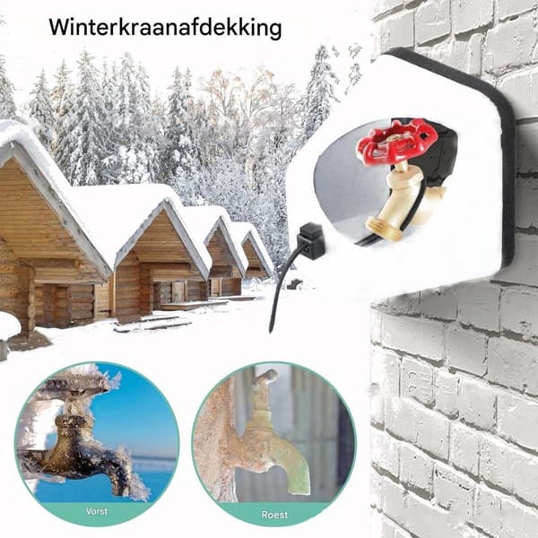 Kranöverdrag - 2-pack - Återanvändbart dubbellagerskydd - Isolerade trädgårdskransockor för utomhusbruk | Frost...