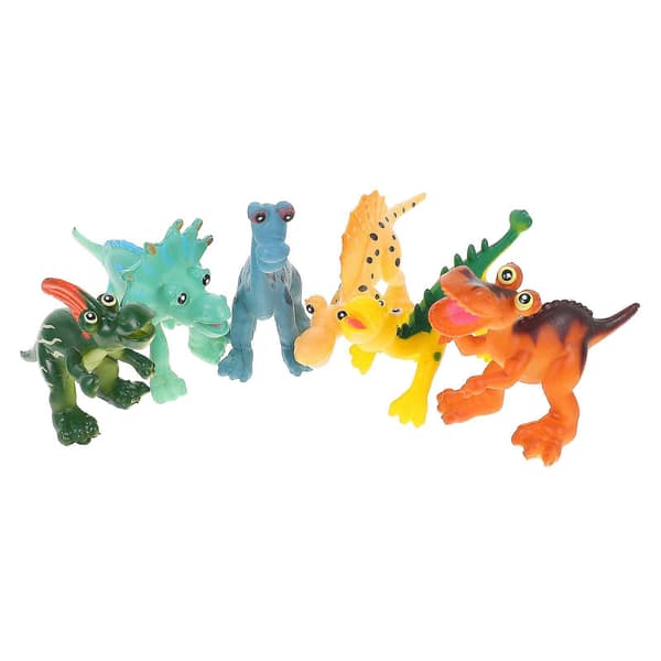 Simulering Dinosaurie Legetøj PVC Dinosaur Modeller til Dekoration 6 stk Legetøj