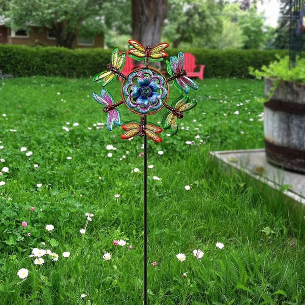 Wind Sculpture 360° Degree Kinetic Iron Wind Spinners for Outdoor Garden