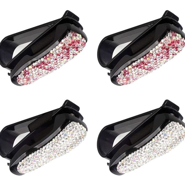 4 kpl aurinkolasipidike, aurinkolasipidike auton aurinkosuojukseen, bling
