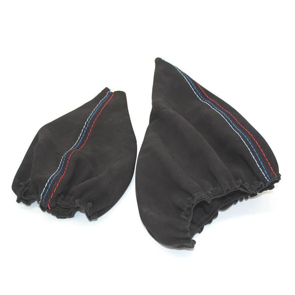 Gear Shift Boot Manual Handbrake Cover Gaiter Cover for -3 Series E36 E46 E30 E34 M3 Z3 Black Suede Leather