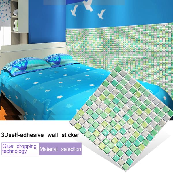 Self-Adhesive 3D Tile Wall Decal Sticker DIY Kitchen Bathroom Home Decor Wallpaper #yjc0020